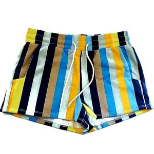 MACYS Material girl Sz S striped beach shorts